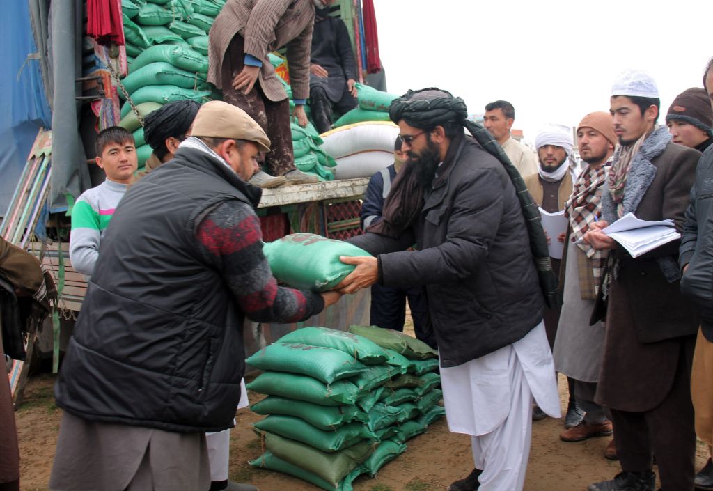 AFGHANISTAN-JAWZJAN-SHIBERGHAN-HUMANITARIAN ASSISTANCE-DISTRIBUTION