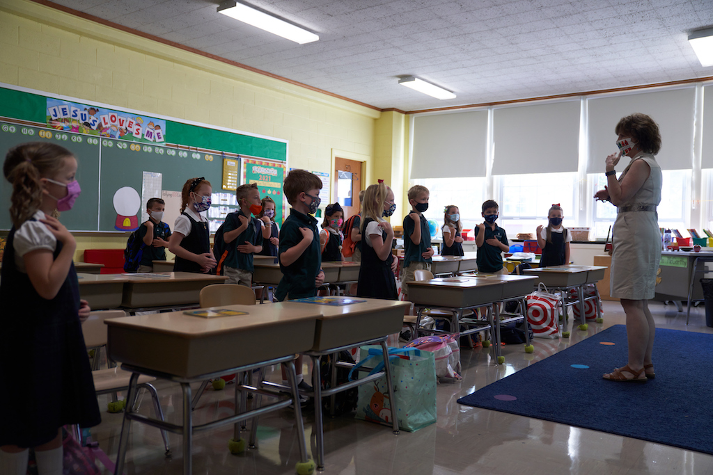 Students Return To School For In-Person Learning In Boston