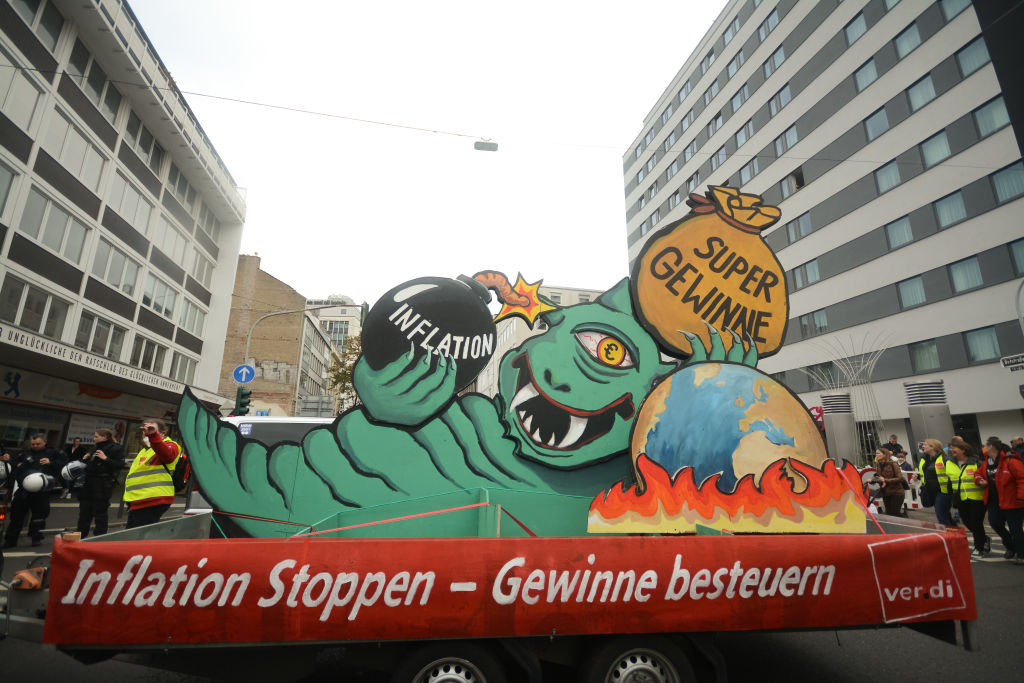 Protest Demanding Social Relief Aid And Renewable Energy Shift Amid Of Energy Crisis In Dusseldorf
