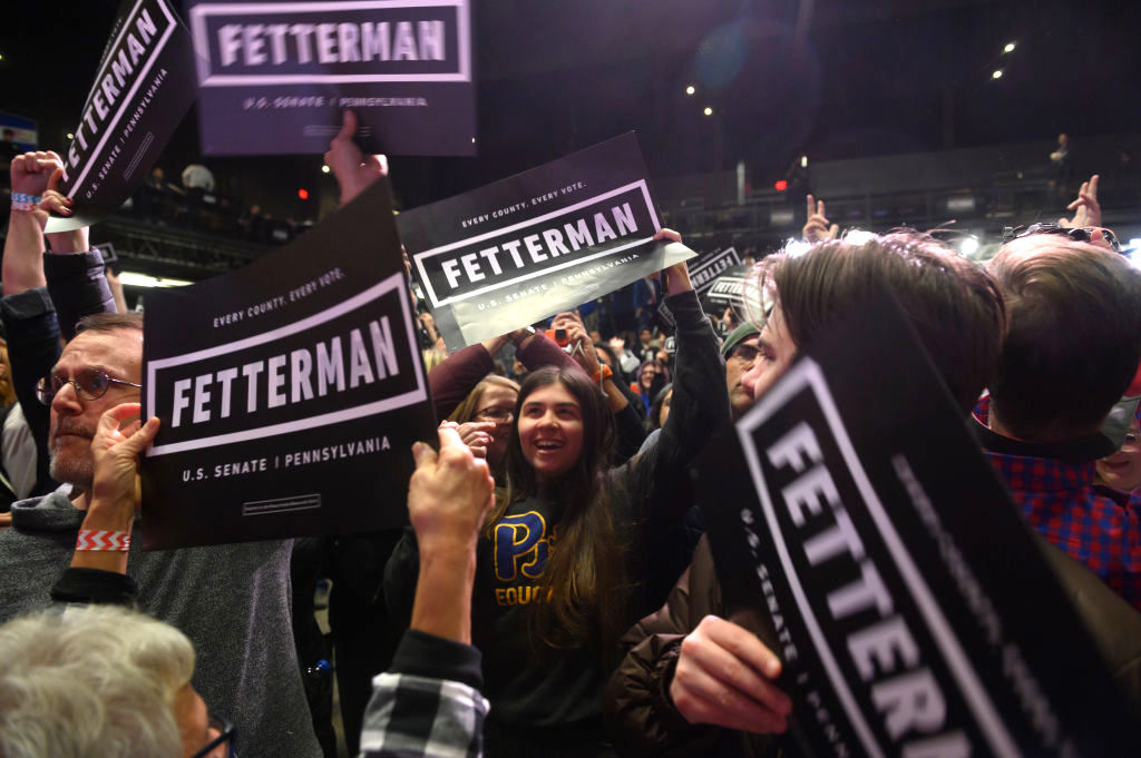 Pennsylvania Candidate For Senate John Fetterman Holds Election Night Party In Pittsburgh
