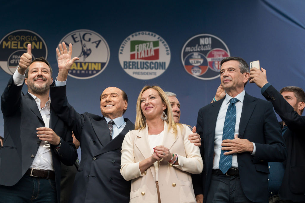(L-R) Matteo Salvini of Lega (The League) party, Silvio