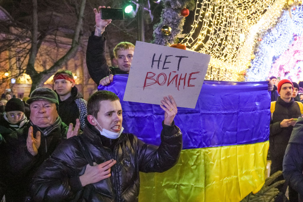 Anti-war protest in Moscow