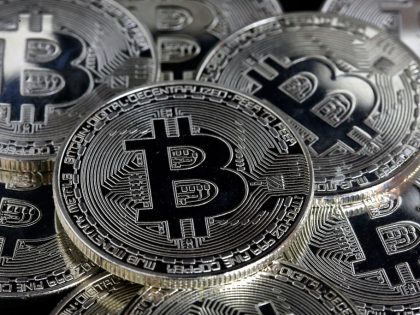 Digital Cryptocurrency Bitcoin : Illustration