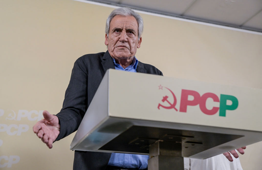 Portuguese Communist Party Secretary-General Jeronimo De Sousa Presents The Conclusions Of The PCP Central Committee On Snap Elections