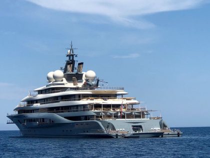 Yacht Flying Fox off Sicily, Italy