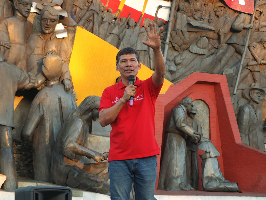 Senate aspirant, labor leader Leody de Guzman seen speaking