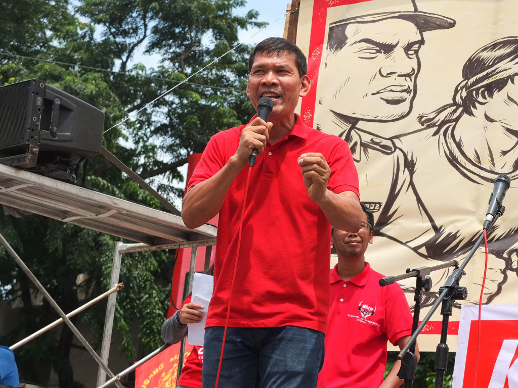 Labour leader, Ka Leody de Guzman giving his insights on