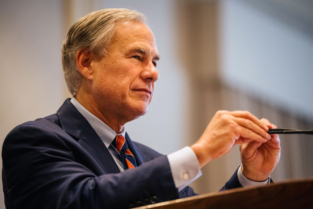 Texas Governor Abbott Speaks At Business Coalition Meeting