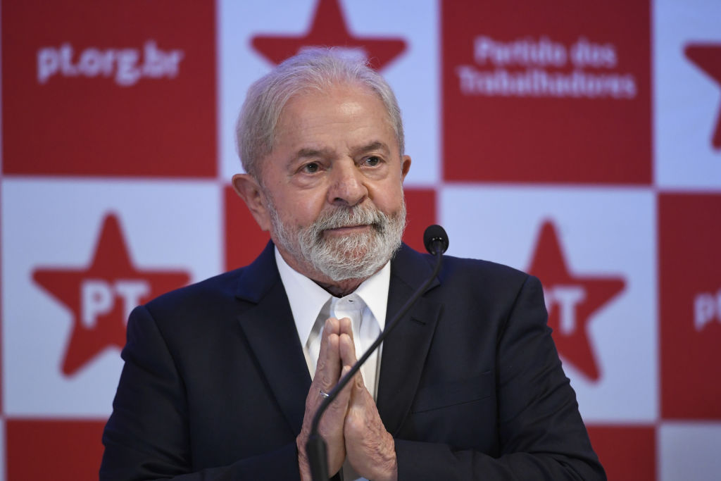 Press conference of Former Brazilian President "Lula" in Brasilia