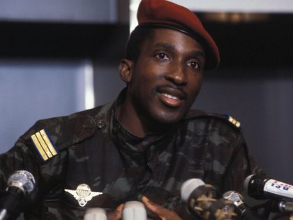 Le président Thomas Sankara à Paris