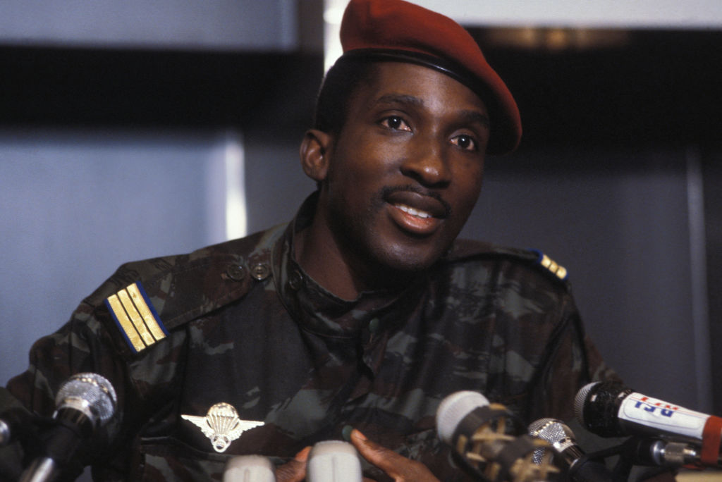 Le président Thomas Sankara à Paris