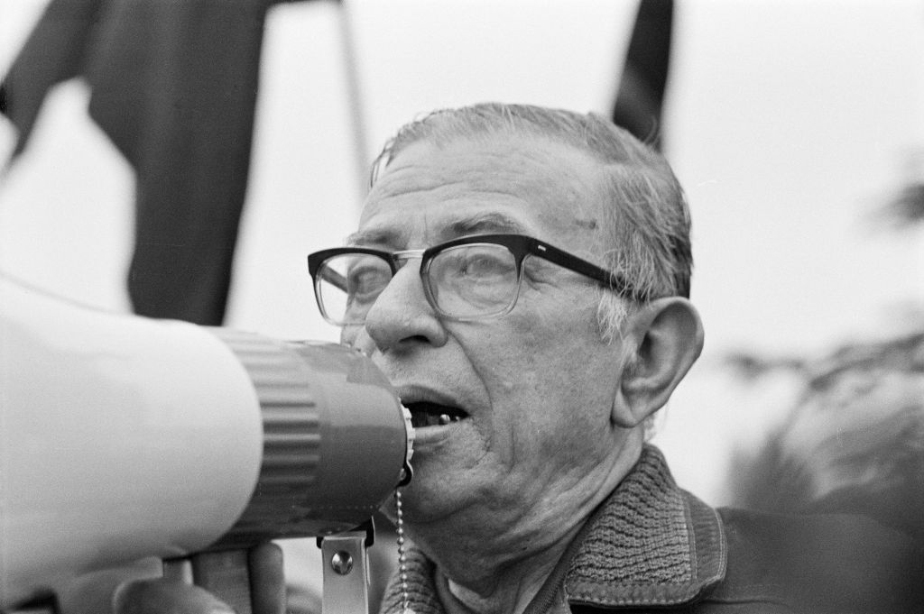 Jean-Paul Sartre demonstrating against racism