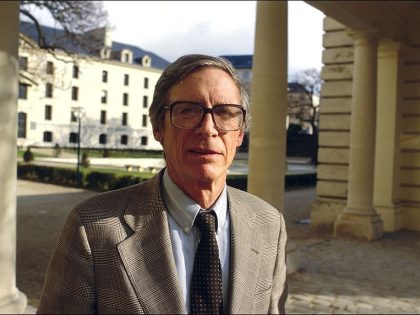 Close-Up John Rawls, Philosopher On March 20th, 1987 In Paris,France