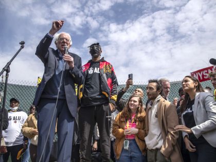 Senator Bernie Sanders Joins Workers For An Amazon Labor Union Rally