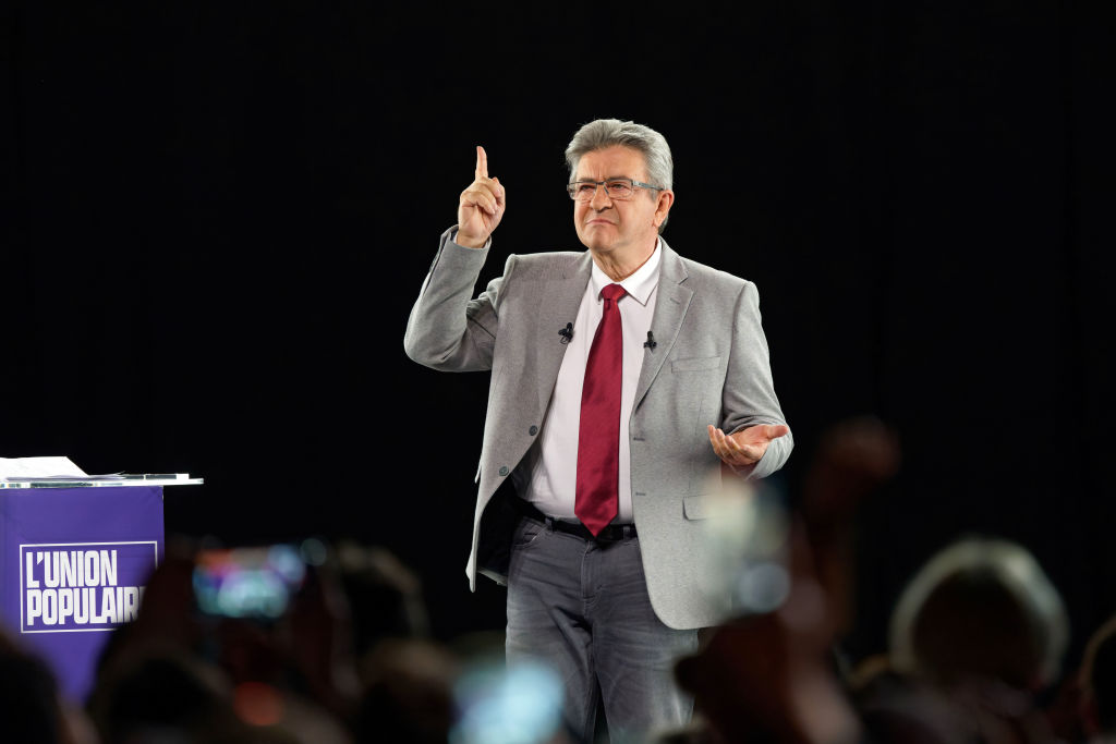 French Left-Wing Presidential Candidate Jean-Luc Melenchon At The Final Rally On The Campaign Trail