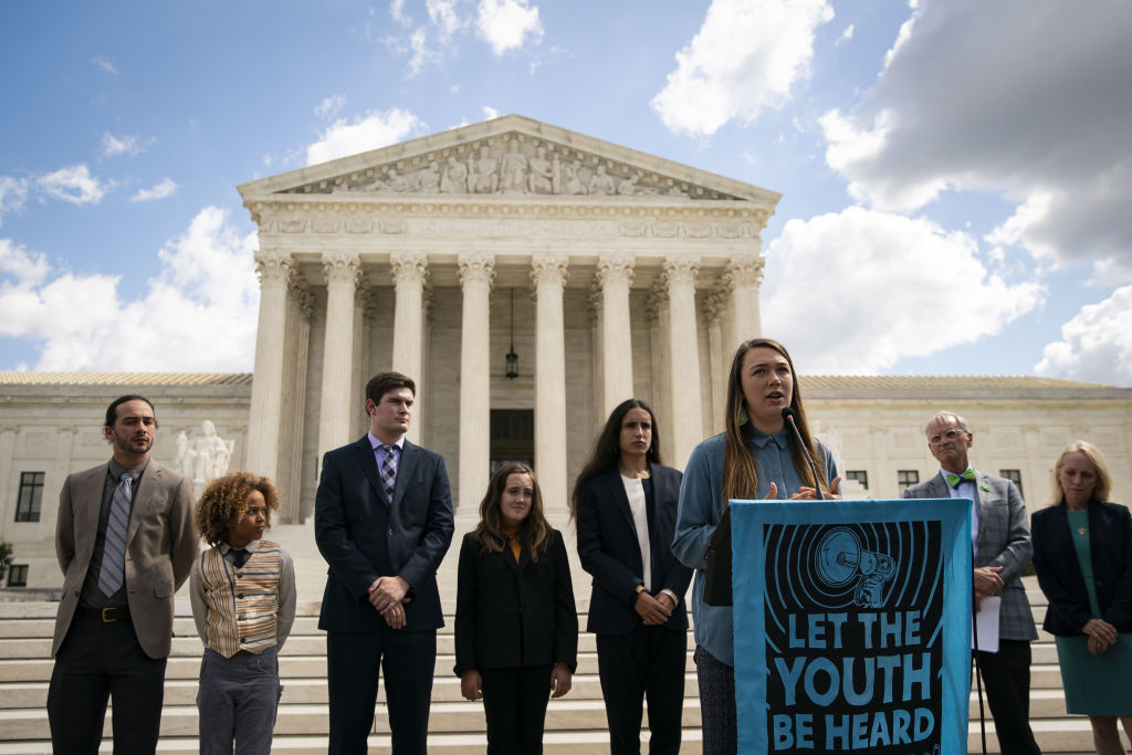 Climate Activist Greta Thunberg Joins Demonstration On The Steps Of The Supreme Court
