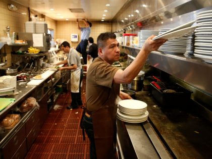 Marino is a dishwasher at the Buttercup Diner in downtown Oakland, Calif. on Wed. April 11, 2018. A new federal law about to go into effect would allow tips to be shared with cooks and dishwashers,  could change the way the restaurant industry in Californ