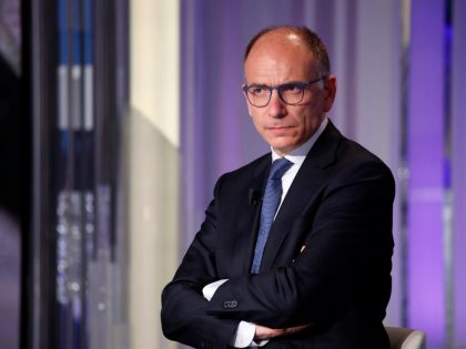 Enrico Letta Guest At Porta A Porta