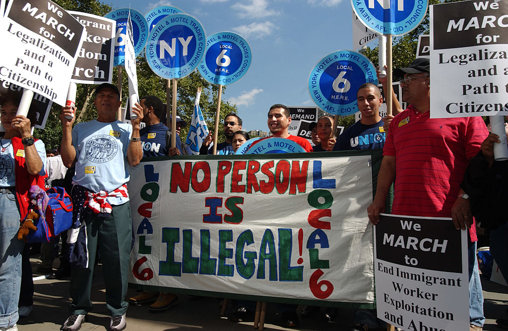 Immigrant Workers Demonstrate in NYC