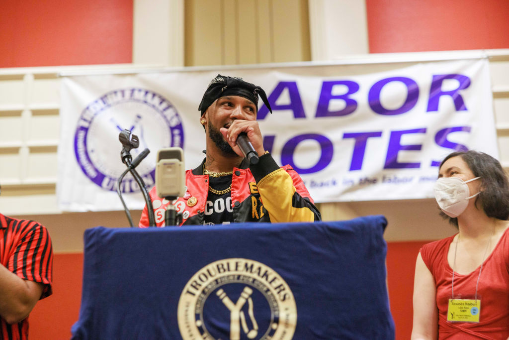 Labor leader Chris Smalls, president of Amazon Labor Union,