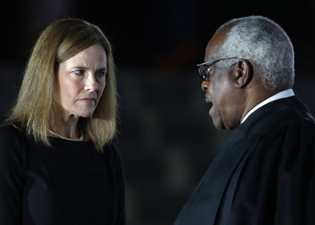 Amy Coney Barrett Is Sworn-In As New Supreme Court Justice At The White House