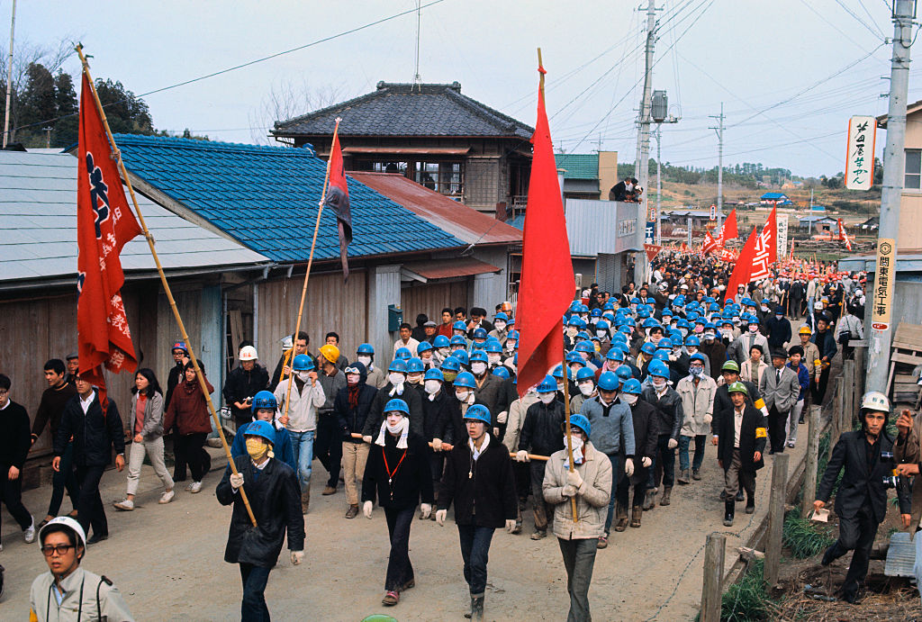 Zengakuren Protesters Marching Through Narita