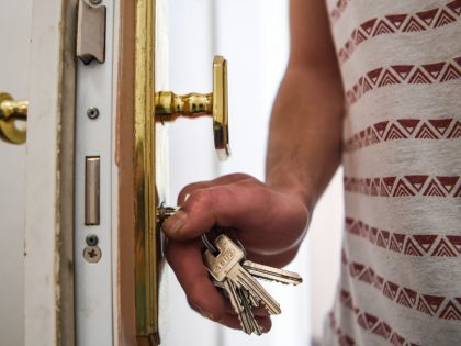 Key stuck in apartment door