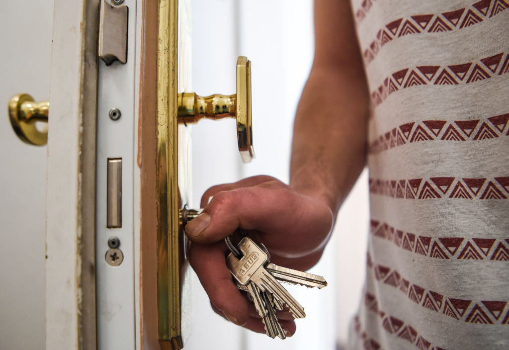 Key stuck in apartment door