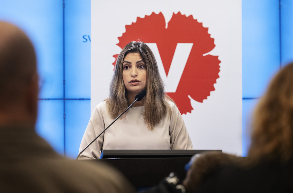 Magdalena Andersson At The Swedish Parliament Riksdagen