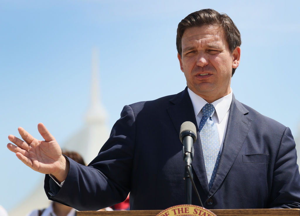 Florida Governor Ron DeSantis Holds News Conference In Miami