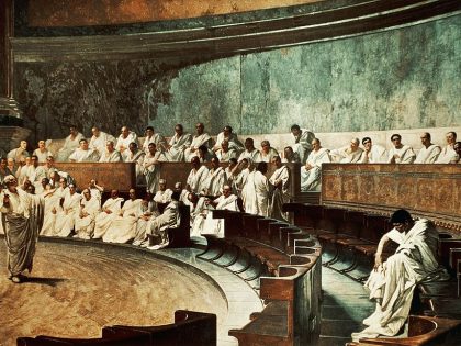 Cicero in the Senate denouncing Catiline