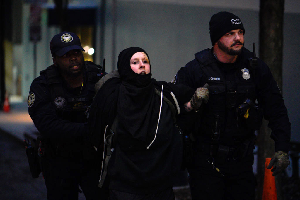 Stop cop city protest in Atlanta