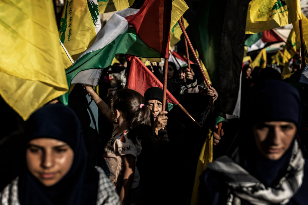Friday Prayers And Protests In Beirut's Hezbollah District Amid Israel-Hamas Conflict