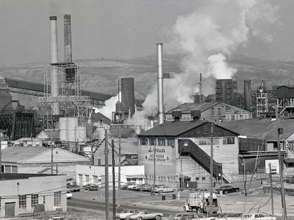 Steel Mill Smokestack,Smoke Billow;Pollu