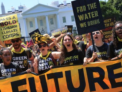 Climate Activists Protest Infrastructure Deal In Washington, DC