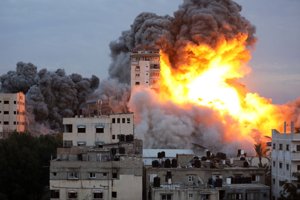 Israeli Airstrike In Gaza After Hamas Attacks