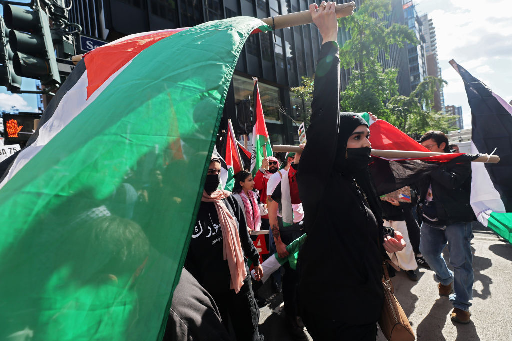 New York Rally Held In Support Of Gaza As Israel And Hamas Wage War