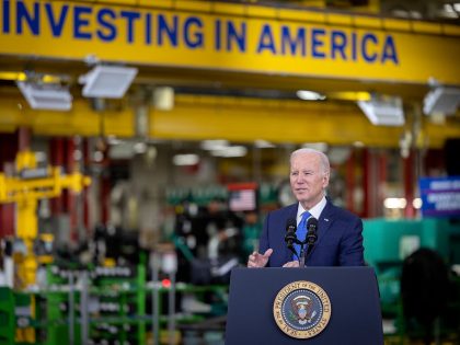 President Joe Biden on "Investing in America" tour in Fridley, Minnesota, April 2023
