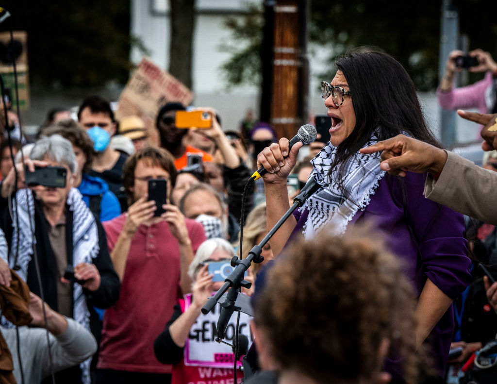 Jewish Voice for Peace holds a large rally and civil disobedience action at the US Capitol, on October 18 in Washington, DC.