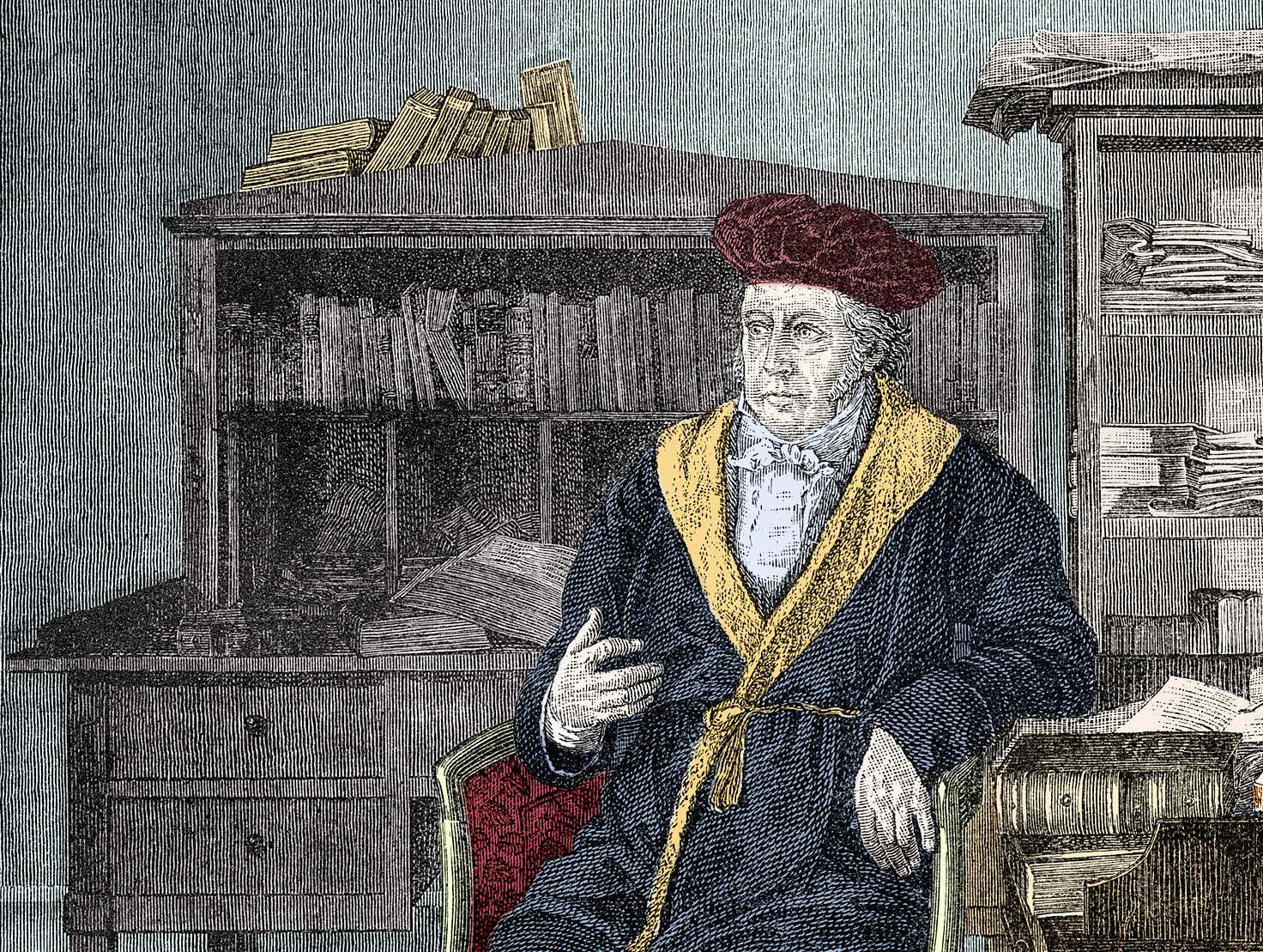 Portrait of Georg Wilhelm Friedrich Hegel in His Office