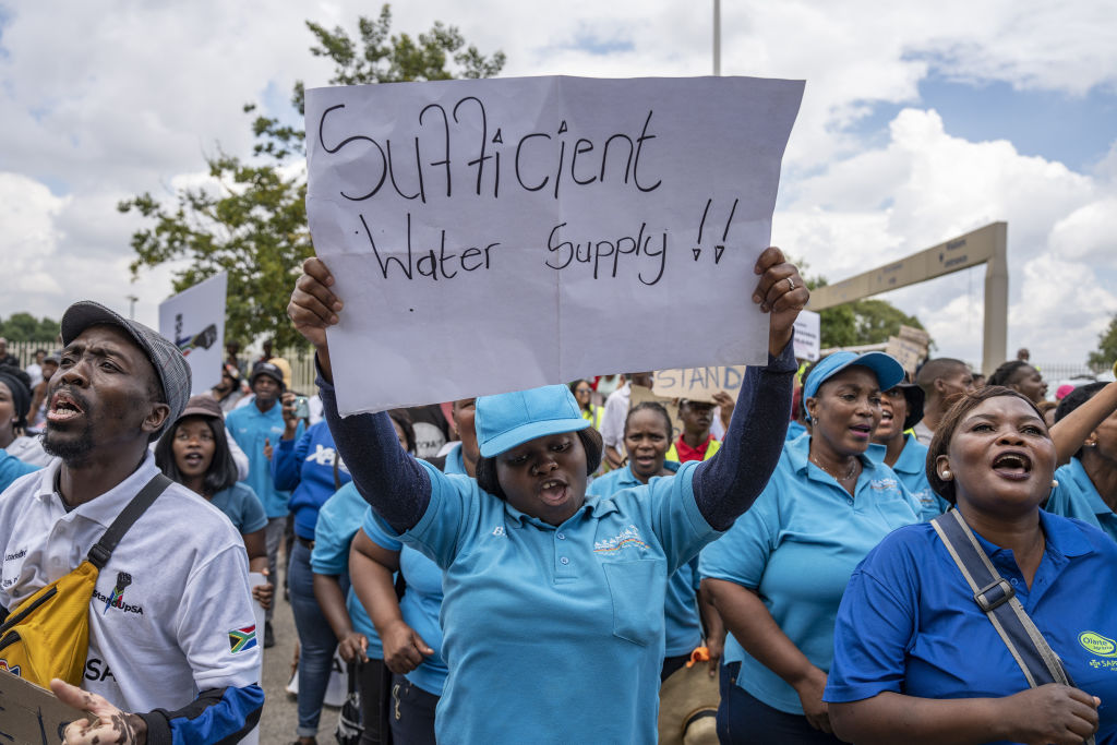 People protest against energy crisis in South Africa