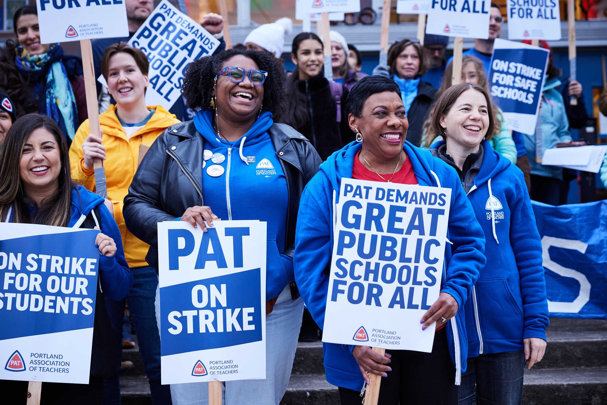 Teachers in Portland, Oregon, go on strike November 1, 2023.