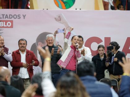 Claudia Sheinbaum Pardo Presidential Pre- Candidate Political Rally In Tlaxcala