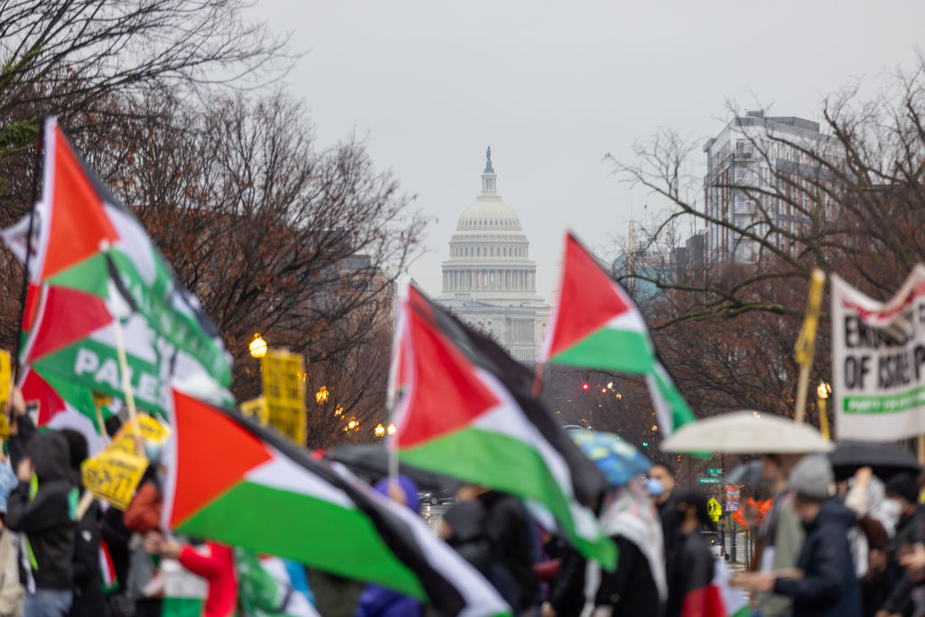 Activists In D.C. Demonstrate For Israeli Ceasefire In Gaza