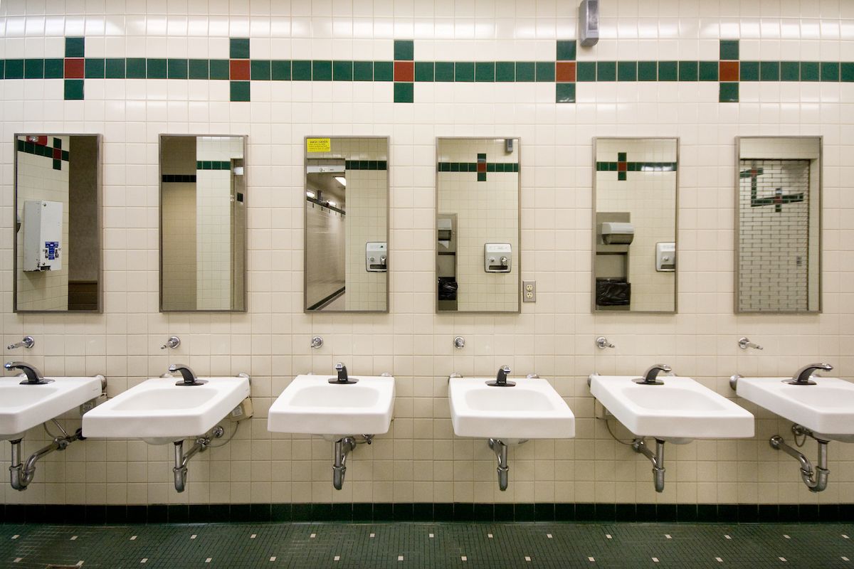 interior of washroom