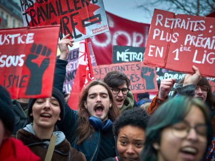 Mass Social Action In Paris Amid Nationwide Strike Over France's Pension Reform