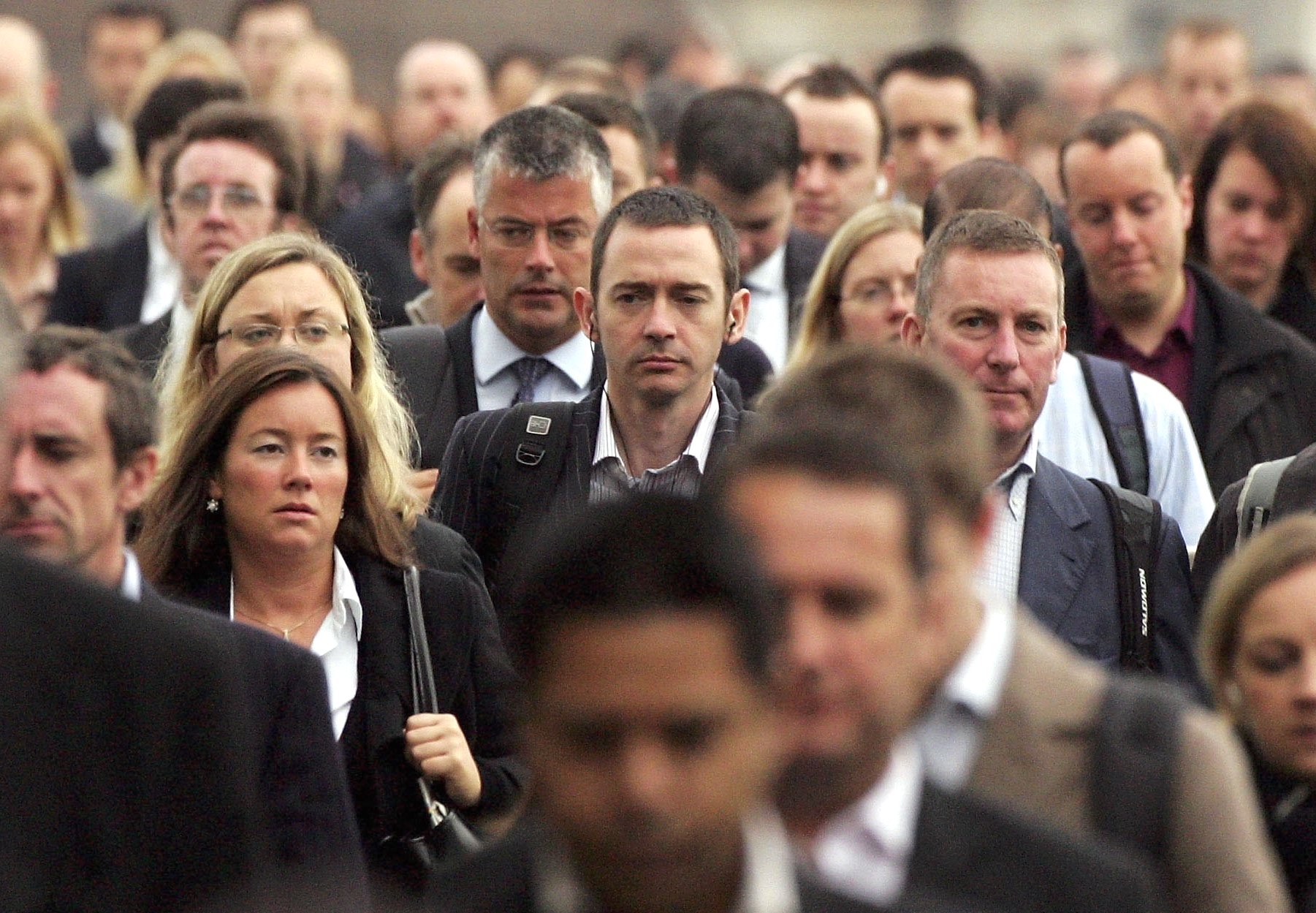 Commuters Flock To Work In The City Of London