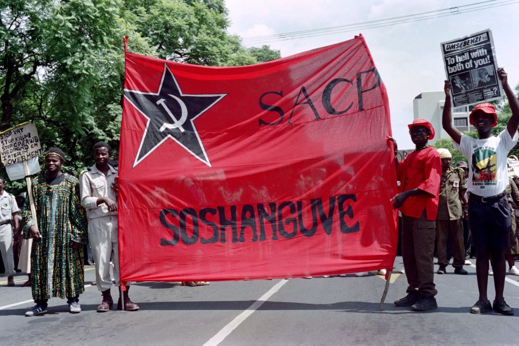 SOUTH AFRICA-POLITICS-REFERENDUM-MARCH-SACP-APARTHEID