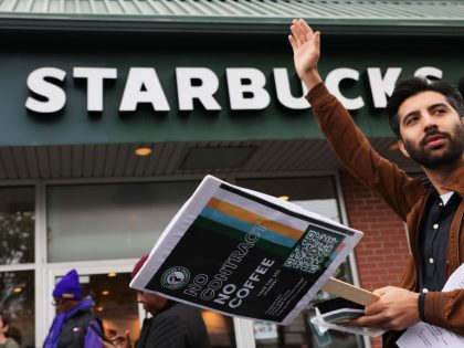 Starbucks Workers United Union Holds Rally At Staten Island Starbucks Location