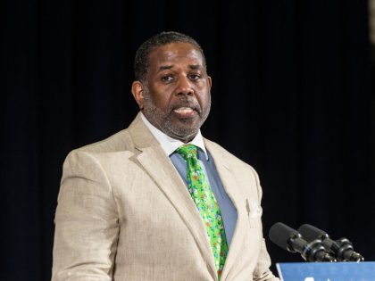 State Senator Kevin Parker speaks at Governor Kathy Hochul